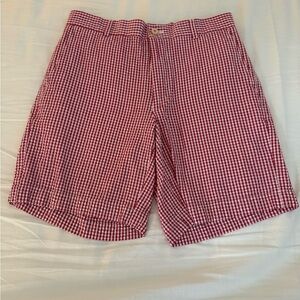 Southern Tide Red and White Checkered Shorts